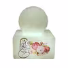 آباژور سنگ نمک مدل گوی و مکعب طرح آیه دار کد 431