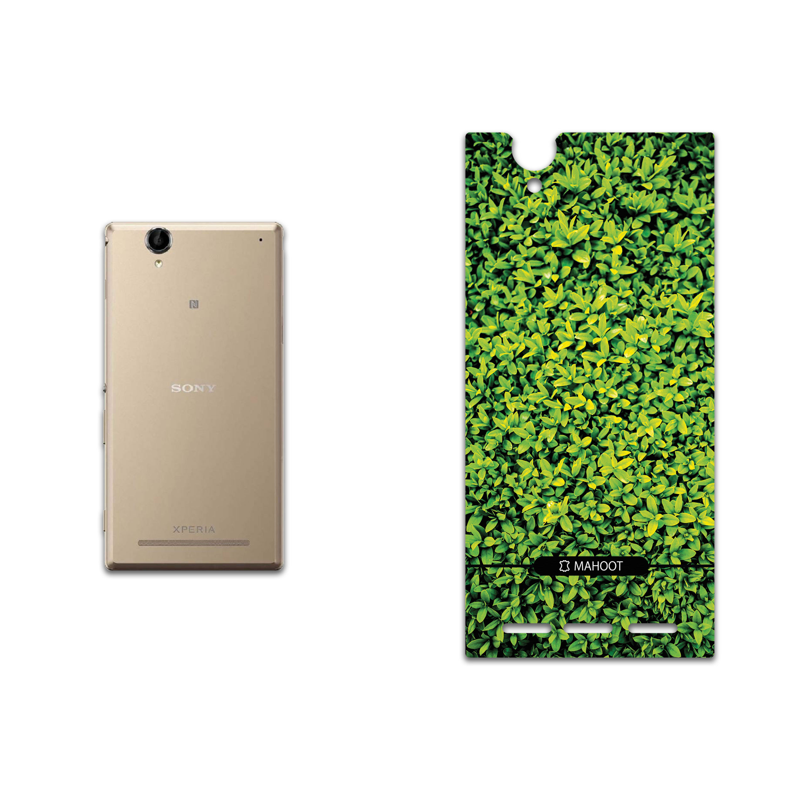 برچسب پوششی ماهوت مدل Leafs مناسب برای گوشی موبایل سونی Xperia T2 Ultra