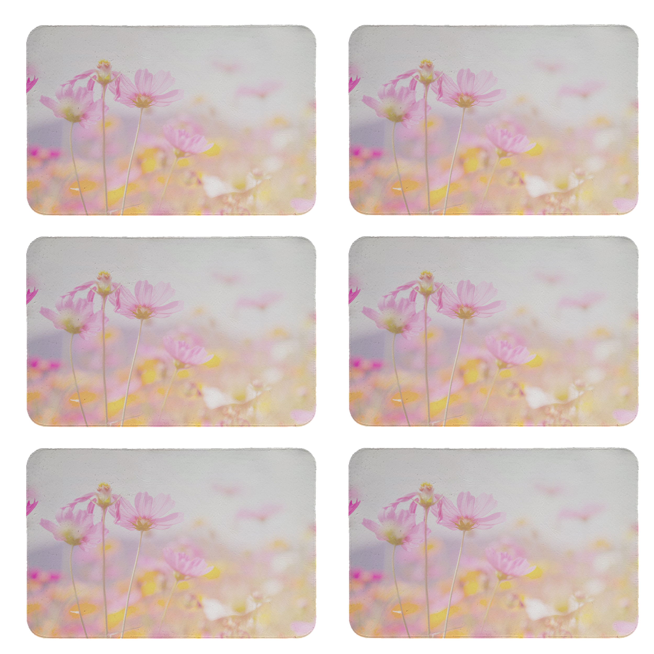 زیربشقابی طرح گل کد 8490 مجموعه 6 عددی