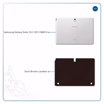 برچسب پوششی ماهوت مدل Dark-Brown-Leather مناسب برای تبلت سامسونگ Galaxy Note 10.1 2012 N8010
