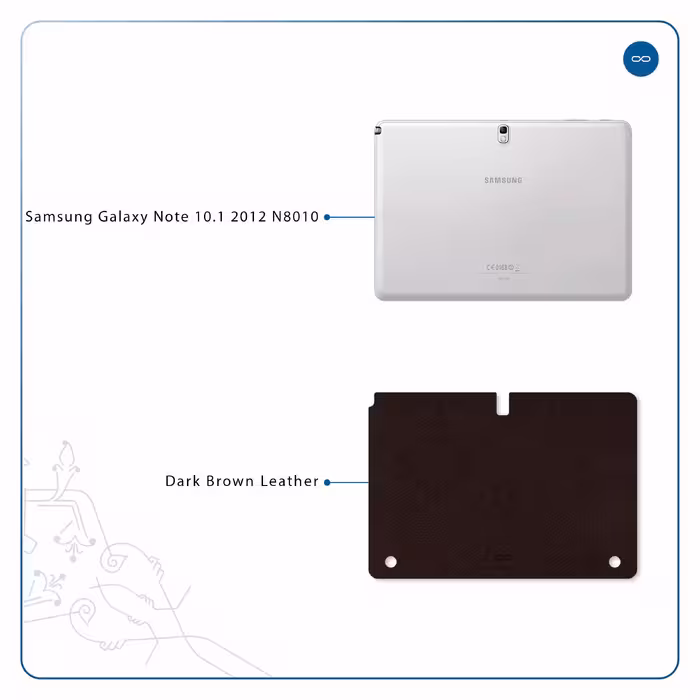 برچسب پوششی ماهوت مدل Dark-Brown-Leather مناسب برای تبلت سامسونگ Galaxy Note 10.1 2012 N8010