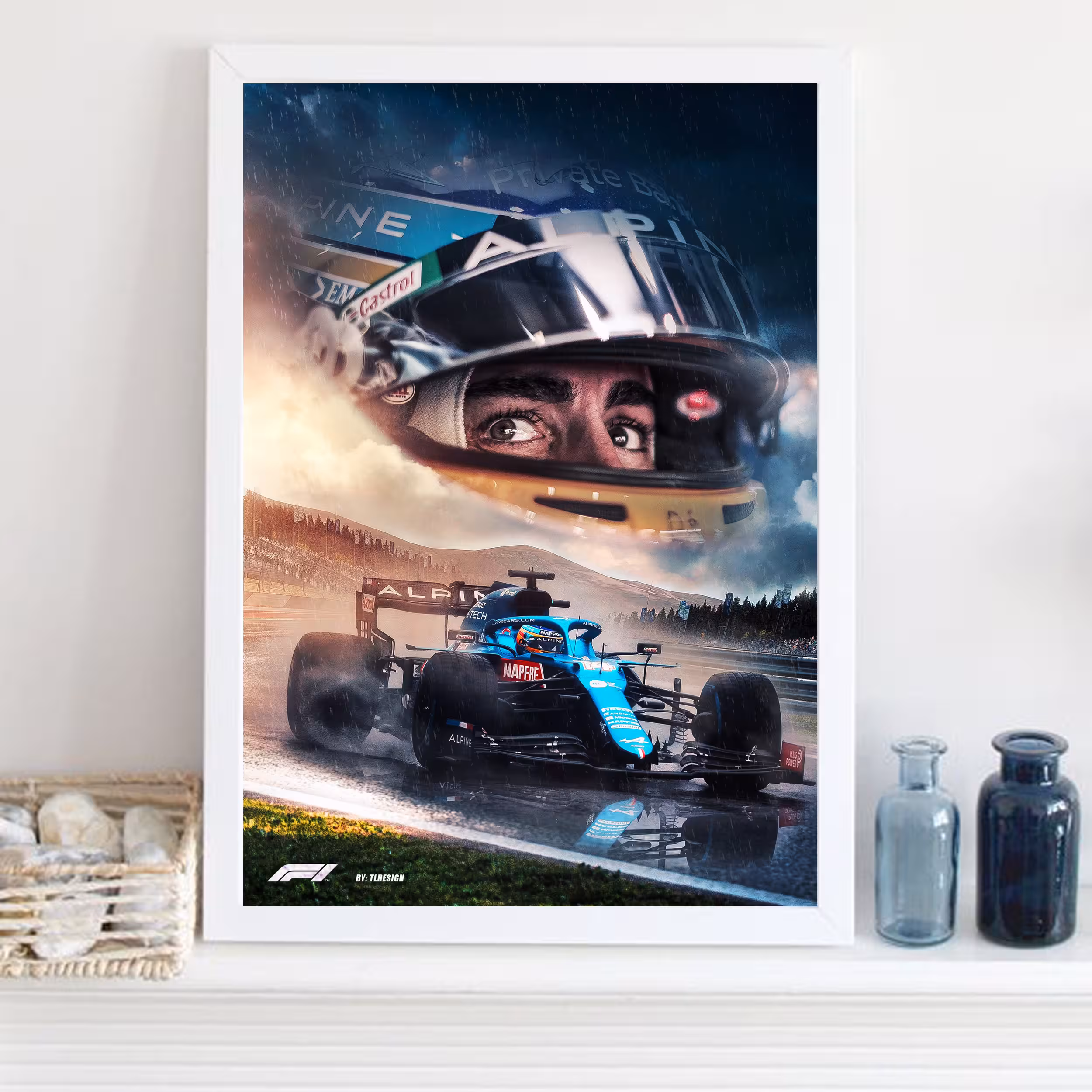 تابلو مدل فرمول یک فرناندو آلونسو Alonso کد LA-F1G1006