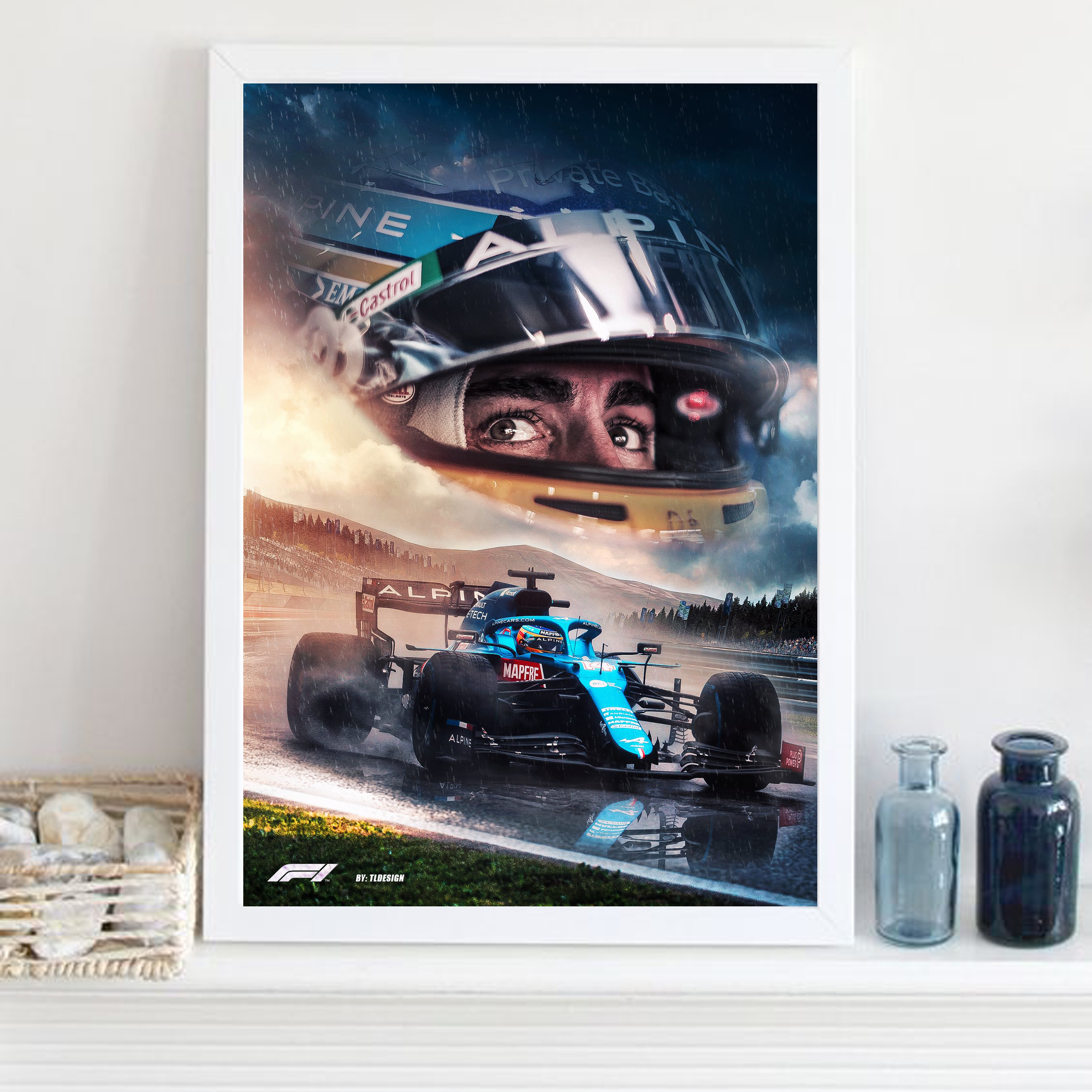 تابلو مدل فرمول یک فرناندو آلونسو Alonso کد LA-F1G1006