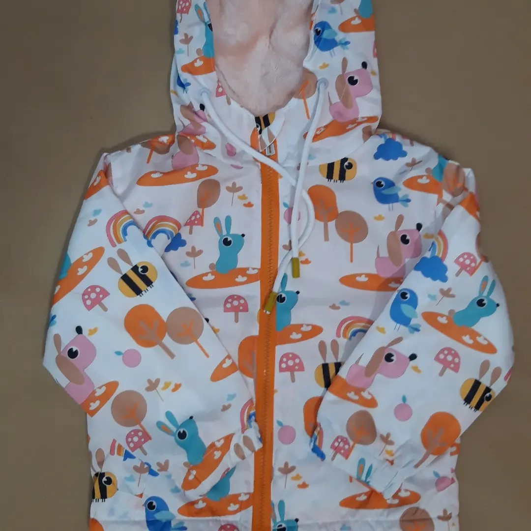 سوییشرت بارانی باآستر تدی تکرنگ مناسب دختر وپسر مناسب پاییز وبهار  