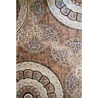 فرش ساوین 500شانه طرح سایه زمینه گردویی سایز 4متری