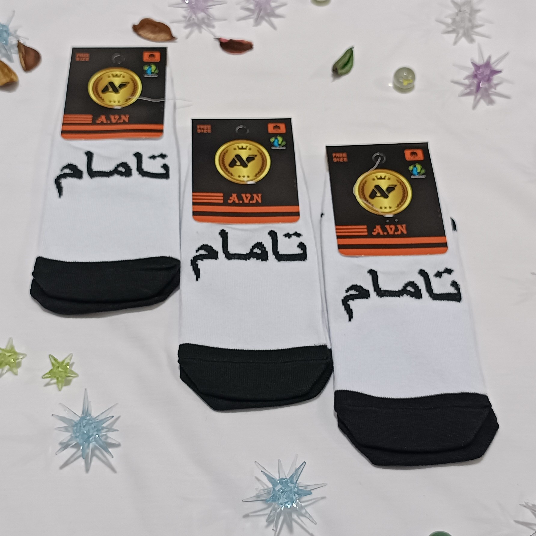 جوراب مچی نخی فانتزی طرحدار با کیفیت و تراکم نخ بالا 