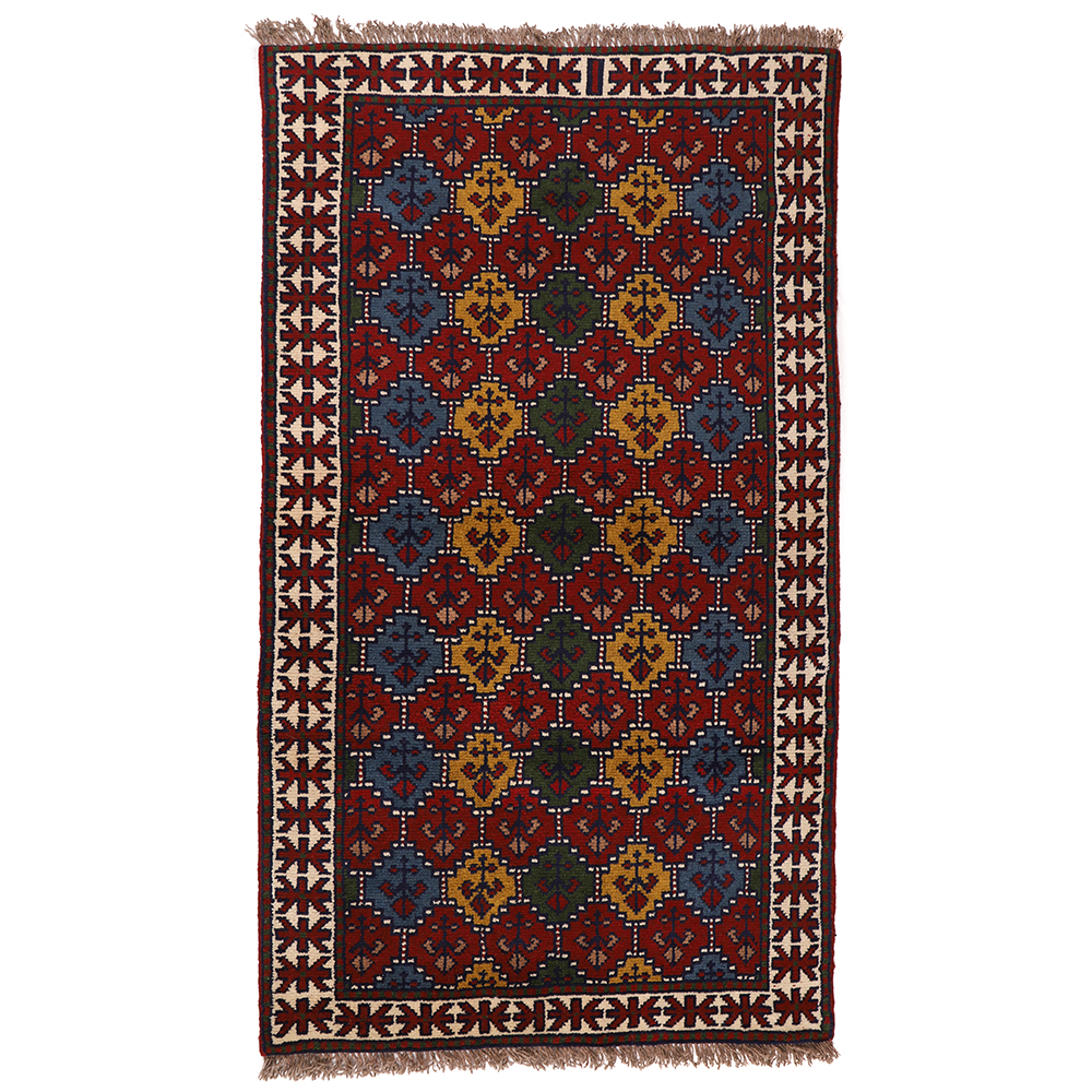 فرش دستبافت دو متری مدل خراسان طرح قابی کد 140982