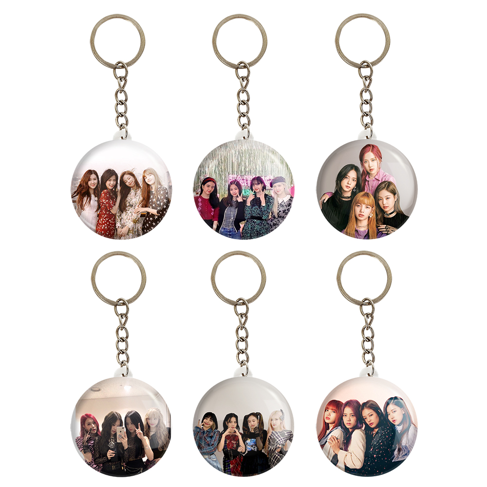 جاکلیدی خندالو مدل گروه بلک پینک کد 715B مجموعه 6 عددی