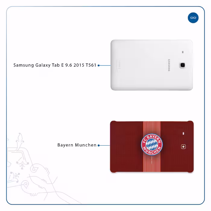 برچسب پوششی ماهوت مدل Bayern-Munchen مناسب برای تبلت سامسونگ Galaxy Tab E 9.6 2015 T561