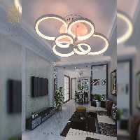 لوستر سقفی 6 حلقه پلکسی تابا مدل S-W6