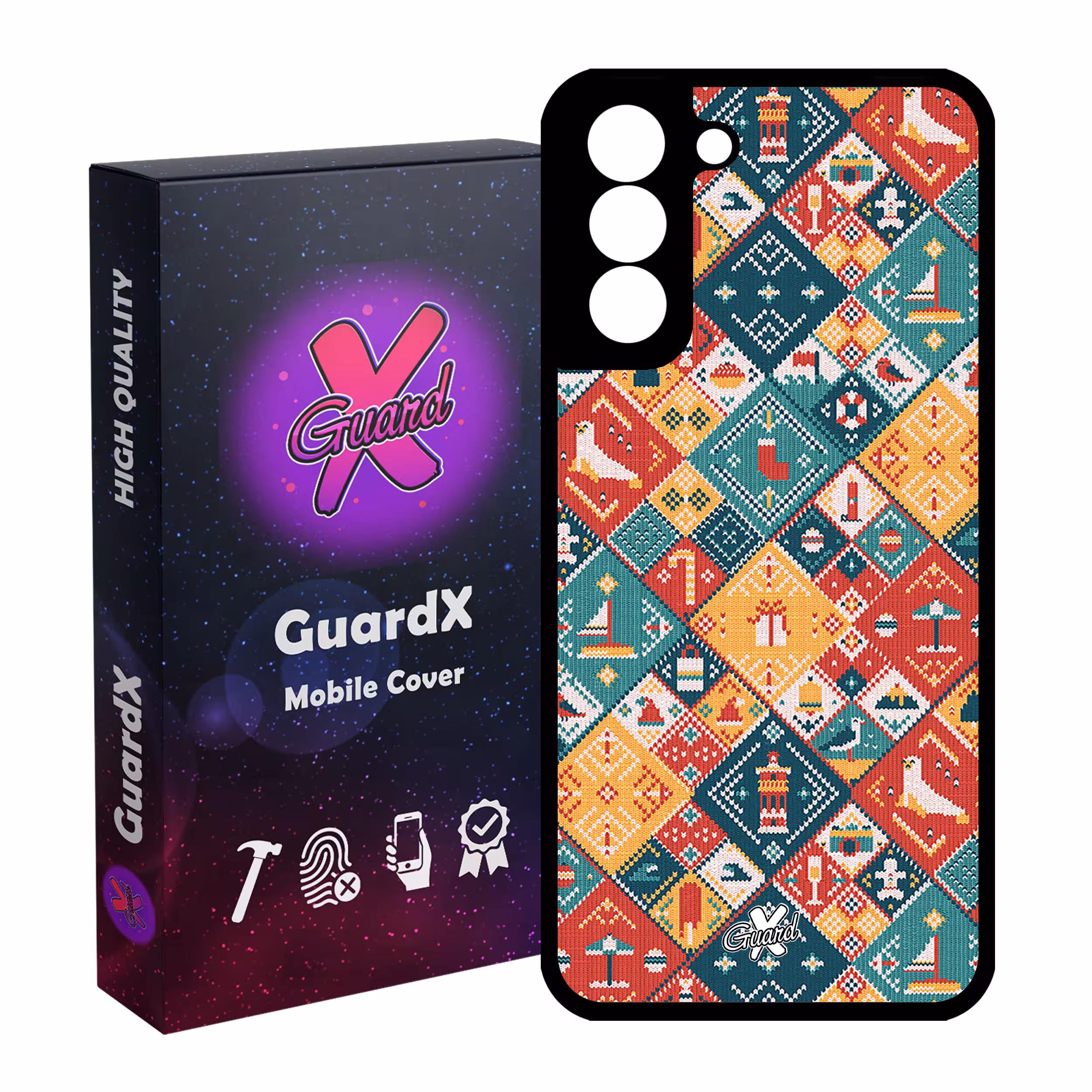 کاور گارد ایکس طرح Pattern مدل Glass10168 مناسب برای گوشی موبایل سامسونگ Galaxy S21 FE