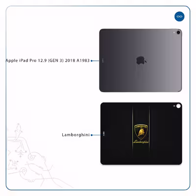 برچسب پوششی ماهوت مدل Lamborghini مناسب برای تبلت اپل iPad Pro 12.9 (GEN 3) 2018 A1983