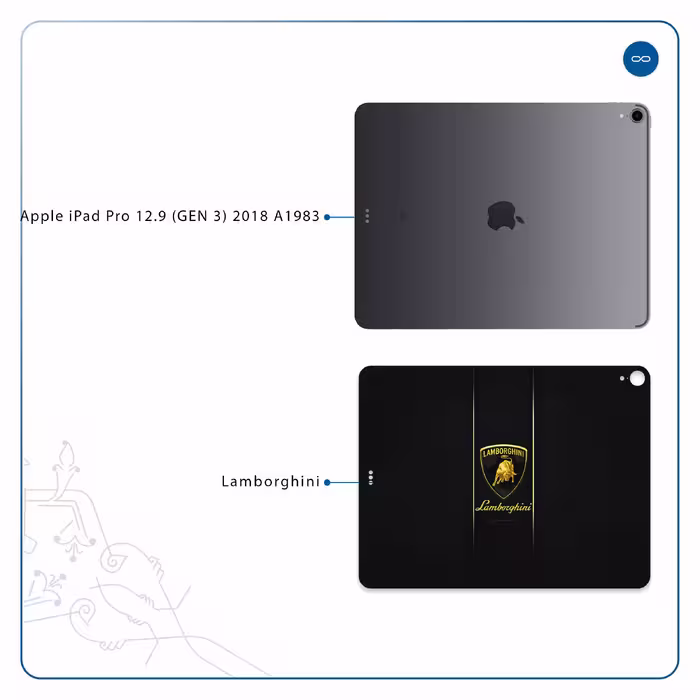 برچسب پوششی ماهوت مدل Lamborghini مناسب برای تبلت اپل iPad Pro 12.9 (GEN 3) 2018 A1983