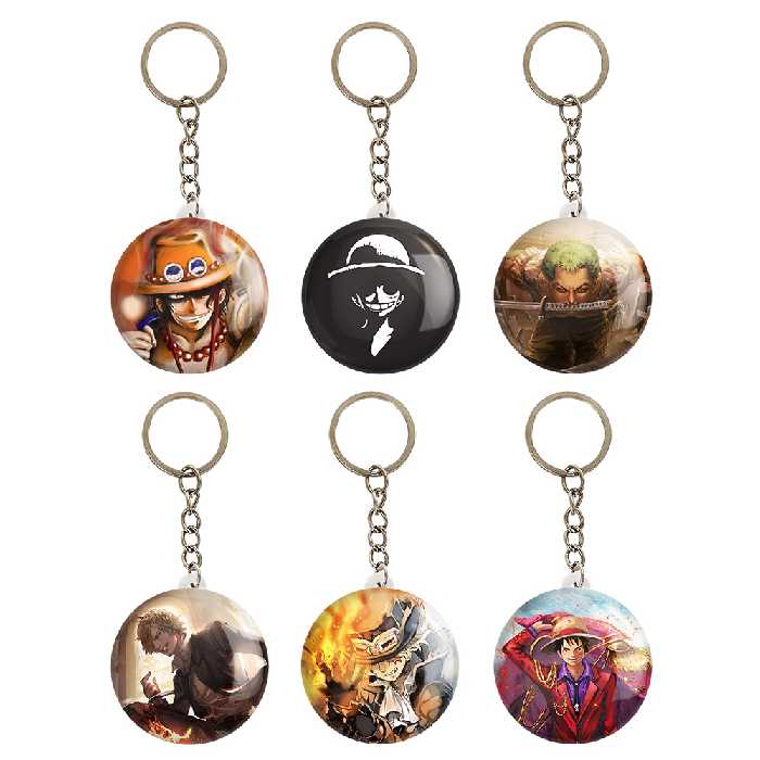 جاکلیدی خندالو مدل انیمه وان پیس One Piece کد 937B مجموعه 6 عددی