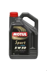 روغن و مکمل موتور ESTER 5W50 5L مهندس مصنوعی کامل موتول Motul