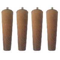 پایه 10 سانتی مجموعه 4 عددی از جنس چوب همراه یراق اتصال | choobsub