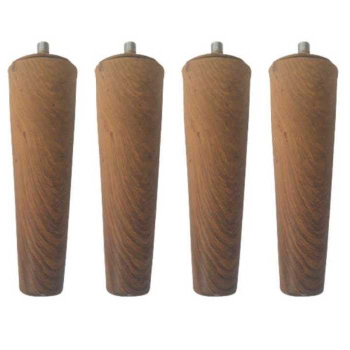 پایه 10 سانتی مجموعه 4 عددی از جنس چوب همراه یراق اتصال | choobsub