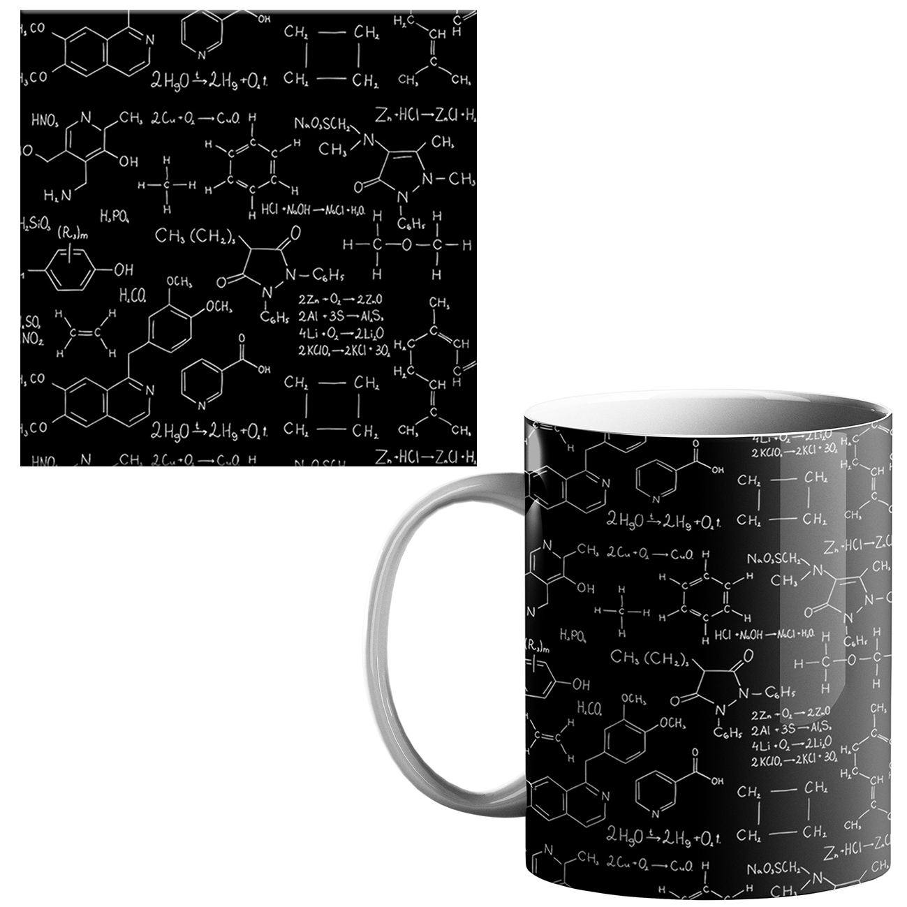 ماگ طرح فرمول فیزیک کد 500 به همراه زیر لیوانی