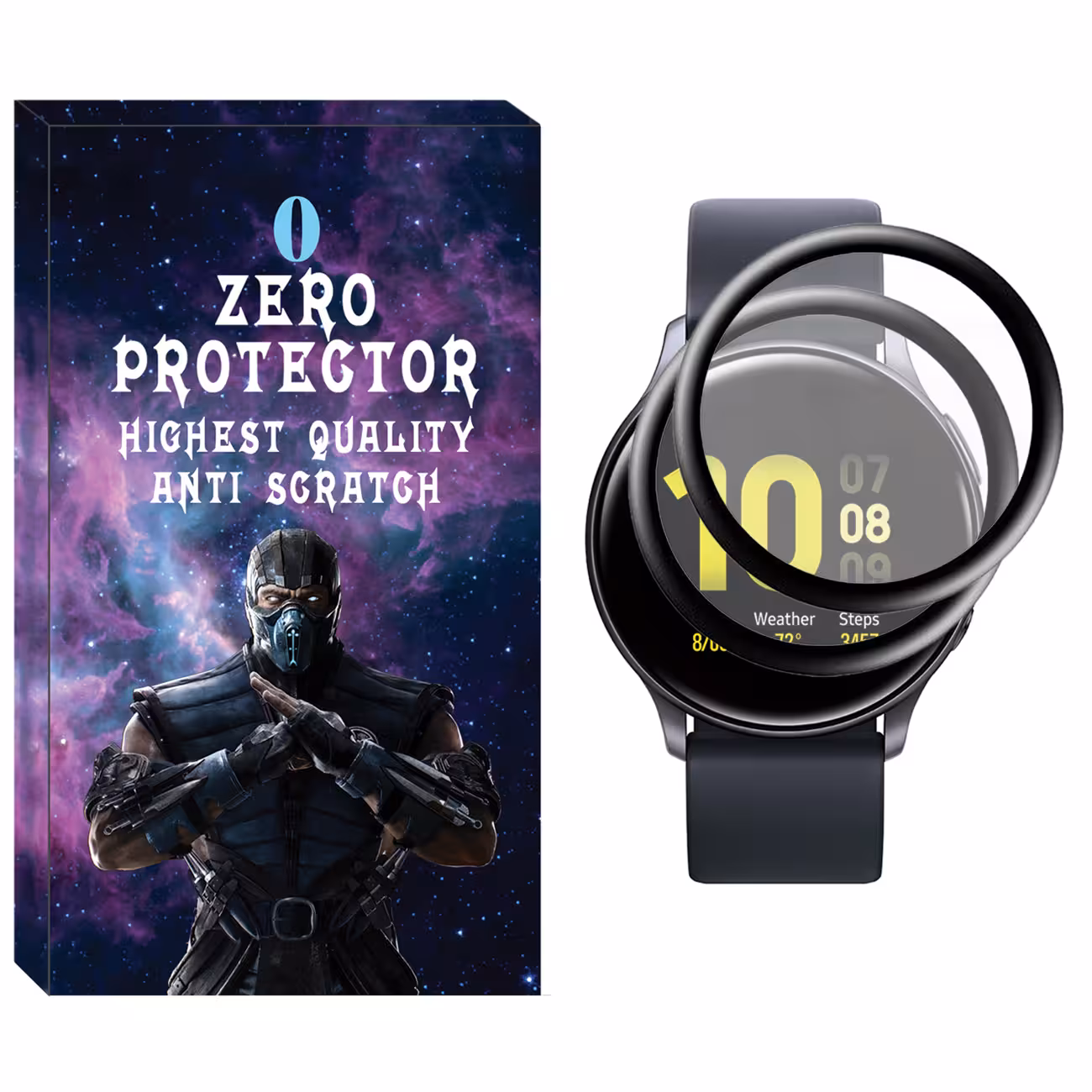 محافظ صفحه نمایش نانو زیرو مدل NZO مناسب برای ساعت هوشمند سامسونگ Galaxy Watch Active 40mm بسته دو عددی