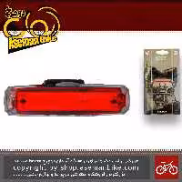 چراغ عقب دوچرخه اوکی با لامپ ال ای دی 10 لومن باطری لیتیومی سکه ای ضد آب مدل اکس سی-243 OK Bicycle Rear Light LED 10 Lumen Lithium-Ion Waterproof XC-243