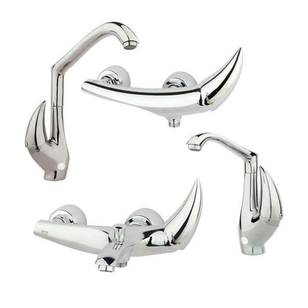 ست 4 تایی شیرآلات راسان مدل هیپو کروم 