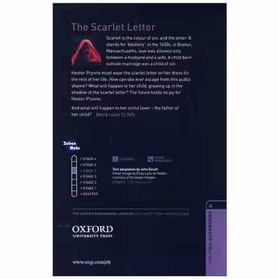 کتاب The Scarlet Letter اثر Nathaniel Hawthorne انتشارات زبان مهر