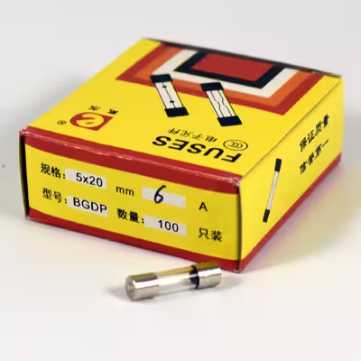فیوز شیشه ای 6 آمپر کد 106 بسته 100 عددی 