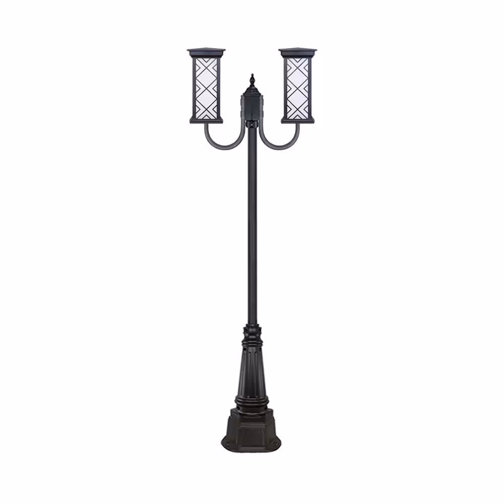 چراغ دو شاخه پارکی و حیاطی بیتانور مدل درتا بلند طرح دار کد 482922BT-96202