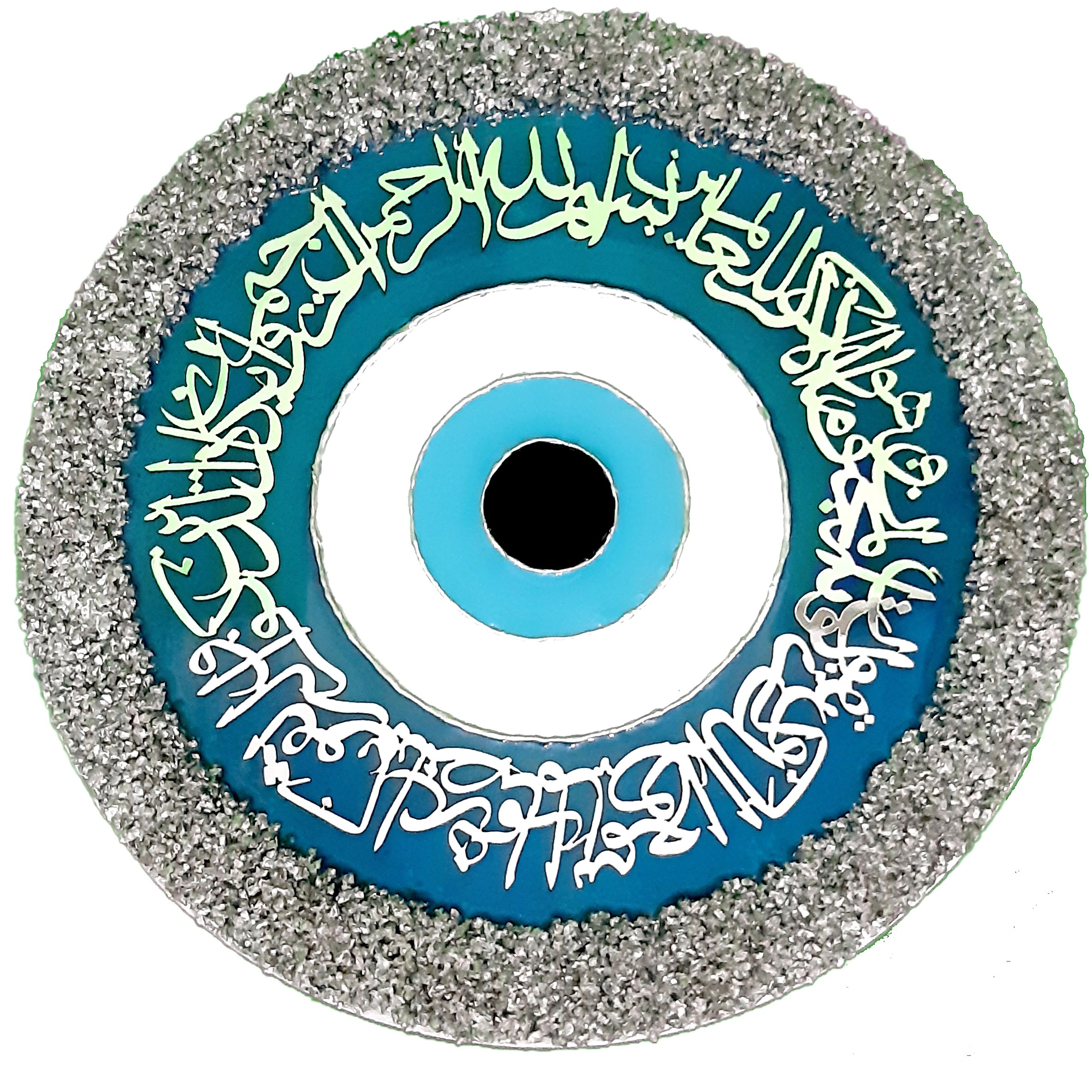 تابلو رزینی چشم نظر طرح وان یکاد نقره ای