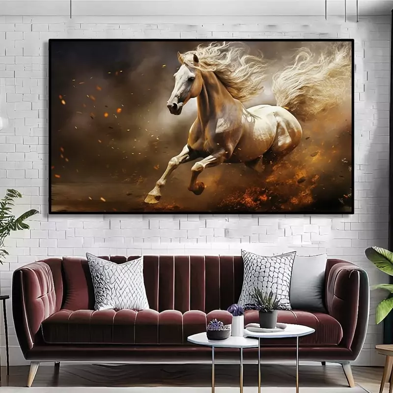 تابلو دکوراتیو مدرن مجموعه اسب دونده  یک تیکه | دنیای قاب