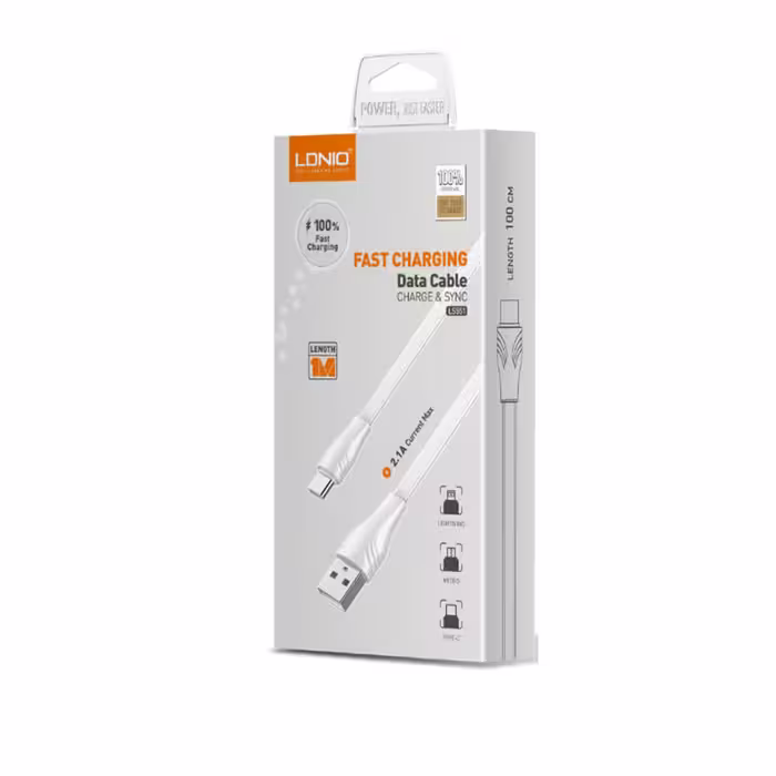 کابل تبدیل USB به USB-C الدینو مدل LS551 طول 1 متر