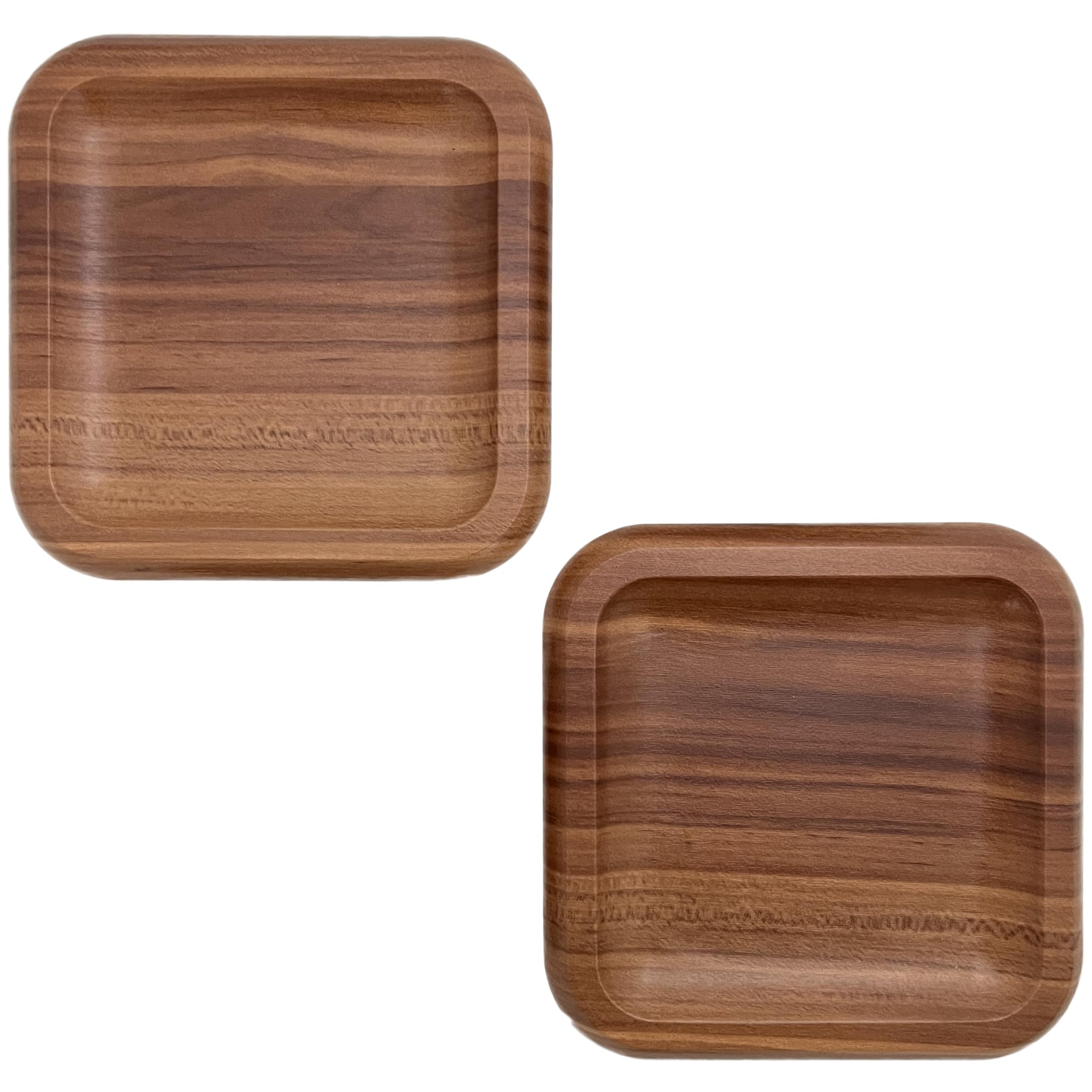 اردوخوری آسوریک وود مدل مربع چوبی مجموعه 2 عددی