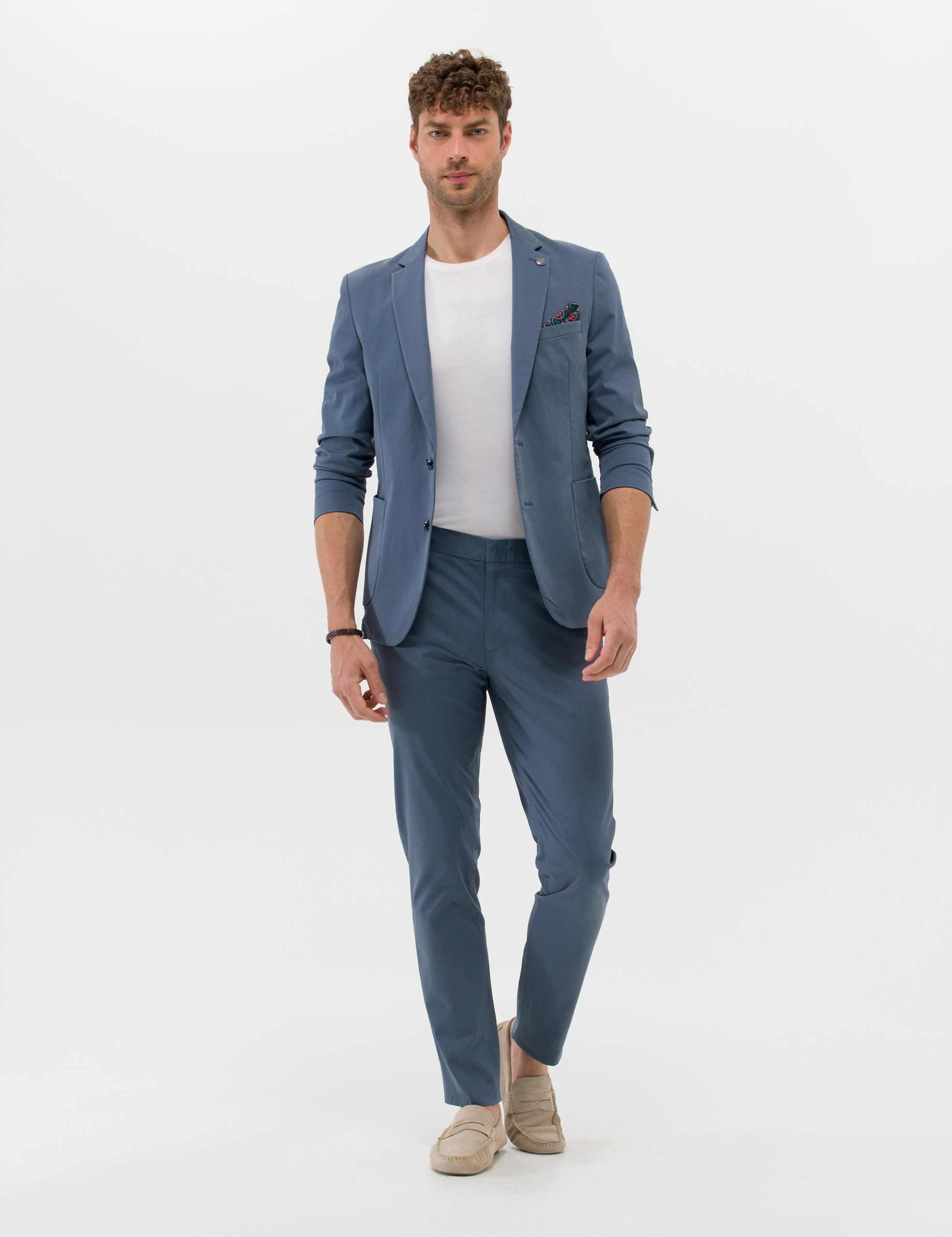 کت و شلوار مردانه آبی تیره پیرکاردین - فروشگاه لباس شهرمون