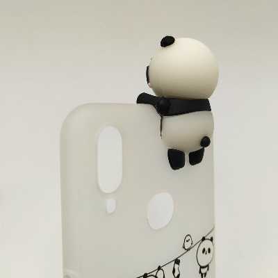 کاور طرح پاندا مدل p20 مناسب برای گوشی موبایل هوآوی Y6P به همراه بند و پایه نگهدارنده
