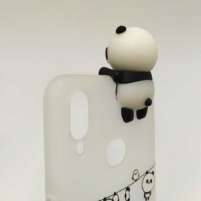 کاور طرح پاندا مدل p20 مناسب برای گوشی موبایل هوآوی Y6P به همراه بند و پایه نگهدارنده