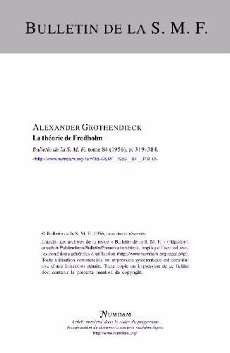 خرید و دانلود نسخه کامل کتاب La theorie de Fredholm