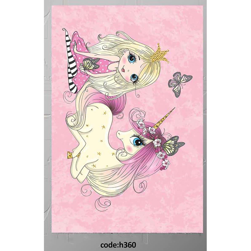 قالیچه کودک درجه1 ماشینی، در ابعاد مختلف، باترمزفرش، طرحالیسا، کد h360