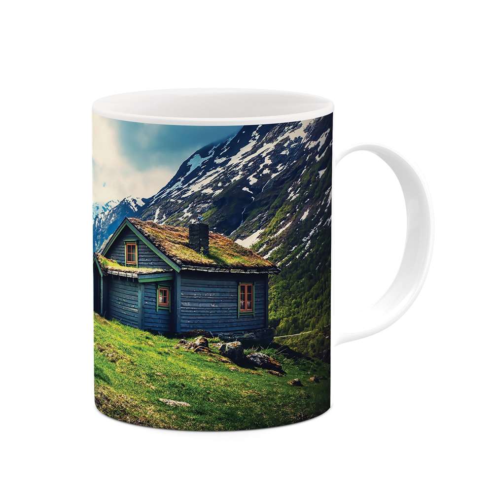 ماگ طرح خانه ای در کوهستان مدل mgs05125