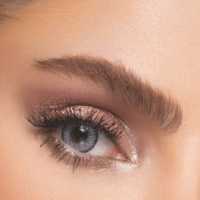لنز چشم طبی رنگی فصلی rainbow مدلgray2(tone fay) رنگ طوسی دور مشکی