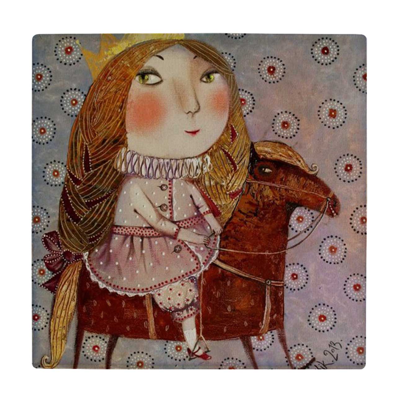 زیر لیوانی طرح پرنسس با اسب کد    3275841_674