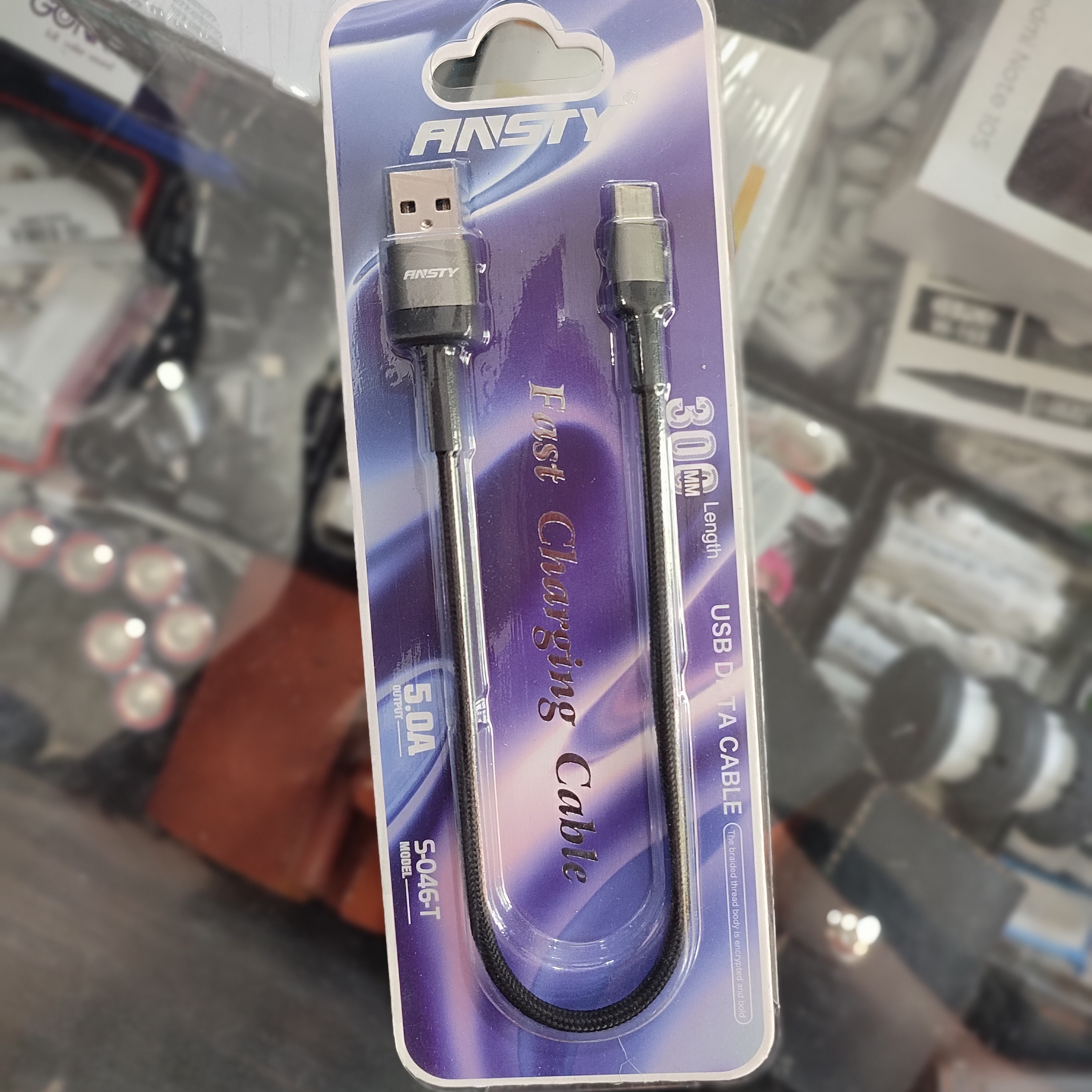 کابل شارژ تایپ سی پاور بانک Ansty مدل S-046-T