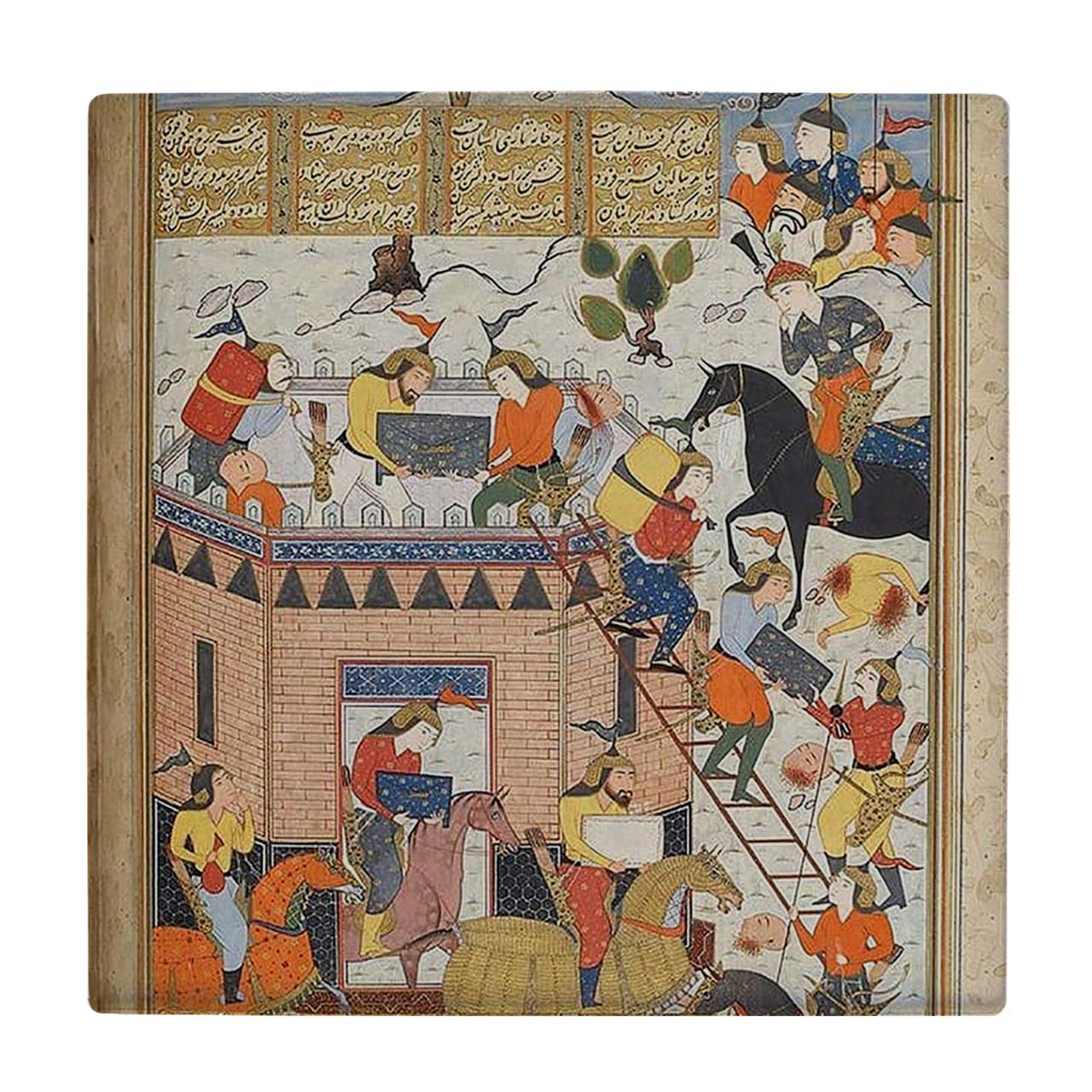 کاشی کارنیلا طرح نگارگری ایرانی کد wkk3012