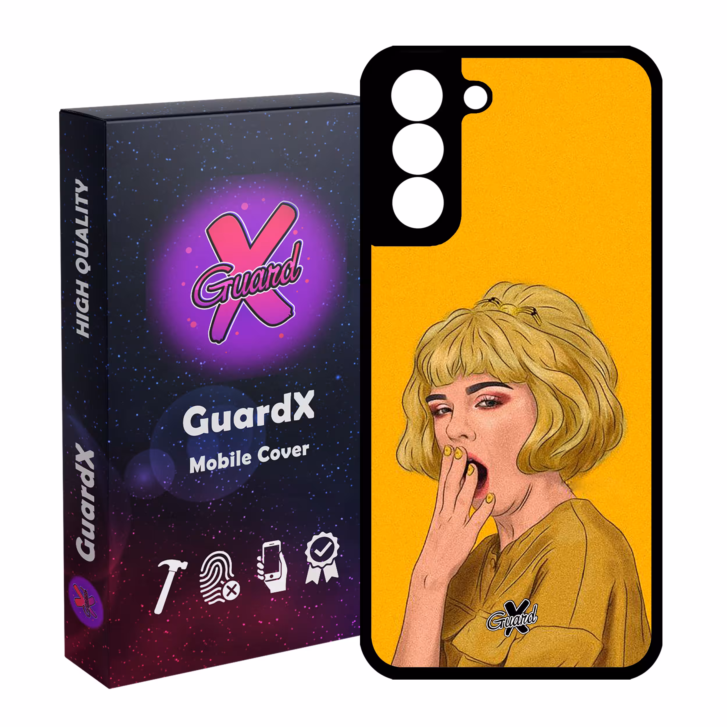 کاور گارد ایکس طرح Girl مدل Glass10311 مناسب برای گوشی موبایل سامسونگ Galaxy S21 FE