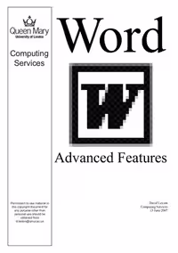 خرید و دانلود نسخه کامل کتاب Word Advanced Features