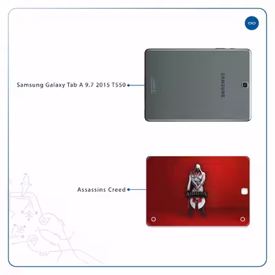 برچسب پوششی ماهوت مدل Assassin-Creed-Game مناسب برای تبلت سامسونگ Galaxy Tab A 9.7 2015 T550