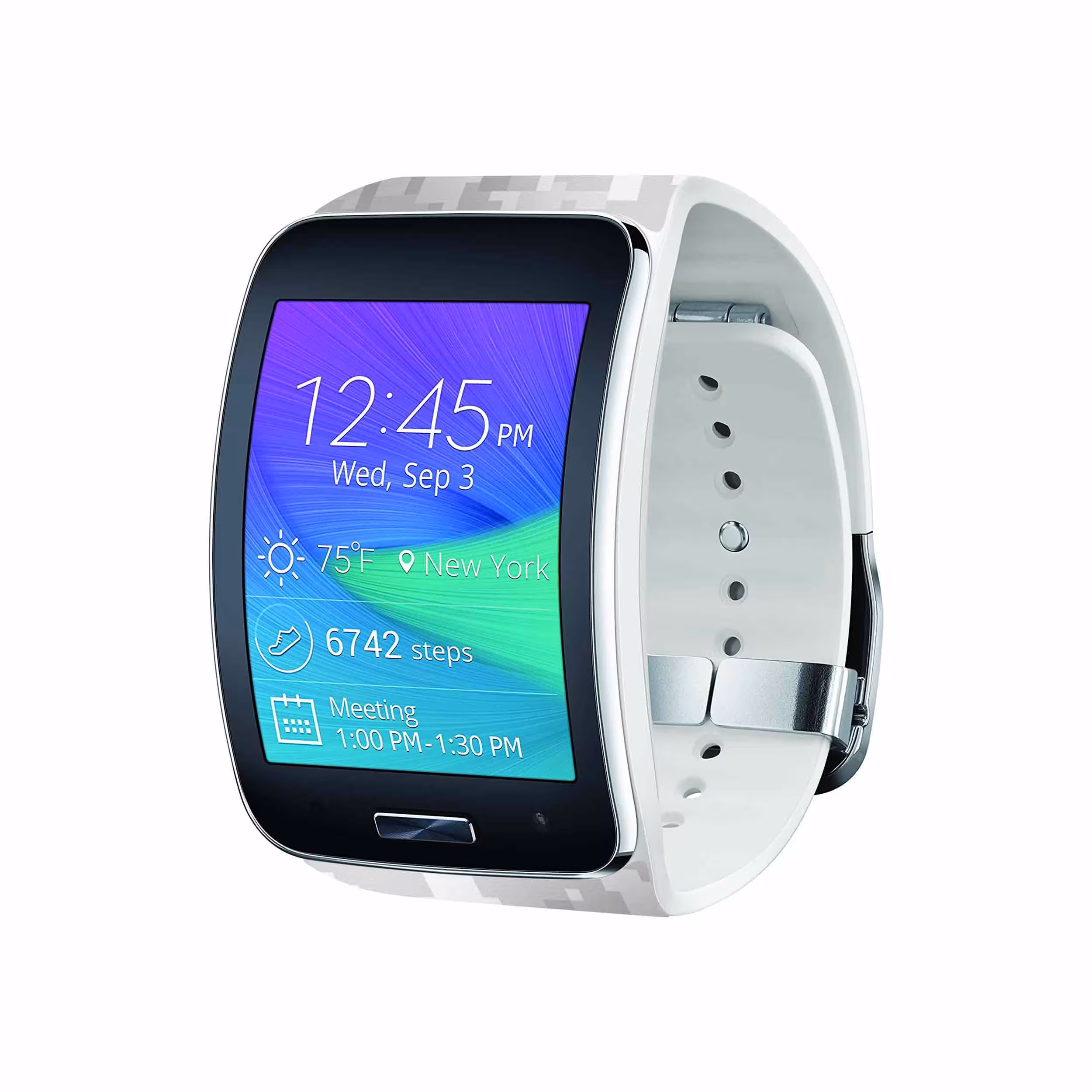 برچسب ماهوت طرح Army_Snow_Pixel مناسب برای ساعت هوشمند سامسونگ Galaxy Gear S