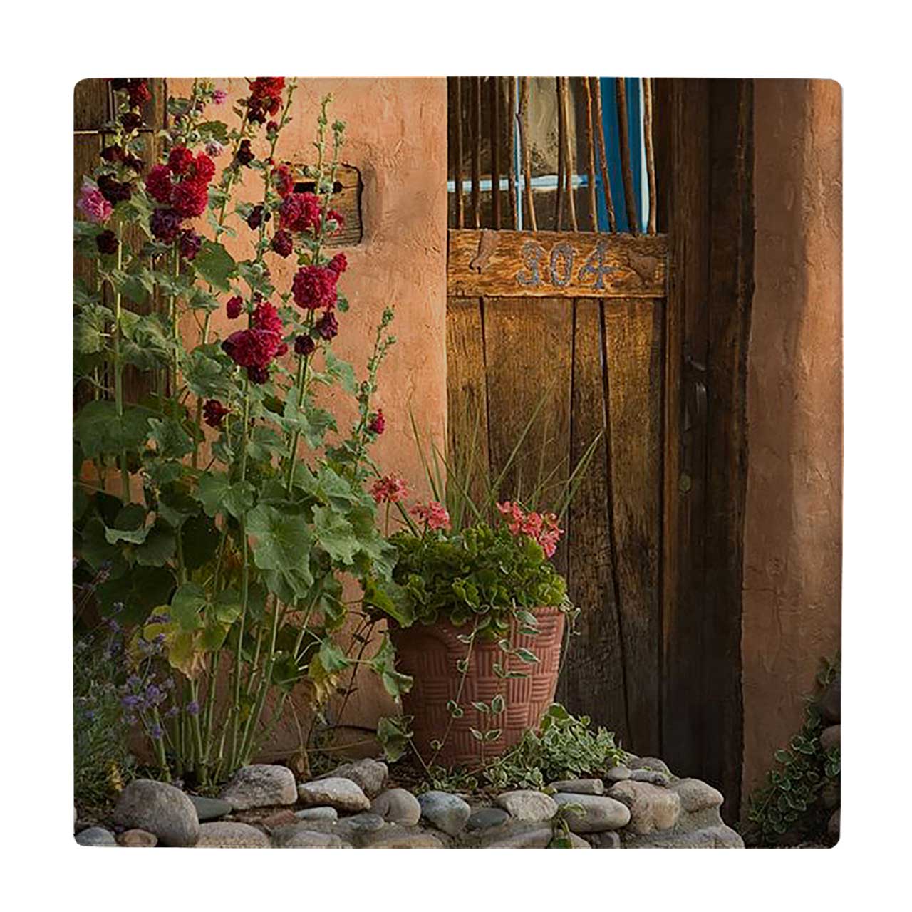  کاشی کارنیلا طرح در قدیمی و گلدان گل کد wkk1407