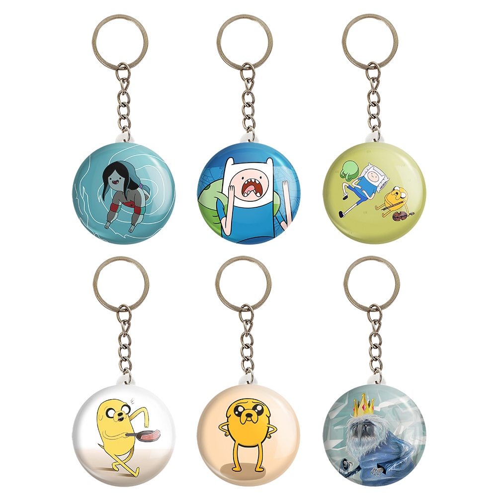 جاکلیدی خندالو مدل وقت ماجراجویی Adventure Time کد 1235B مجموعه 6 عددی