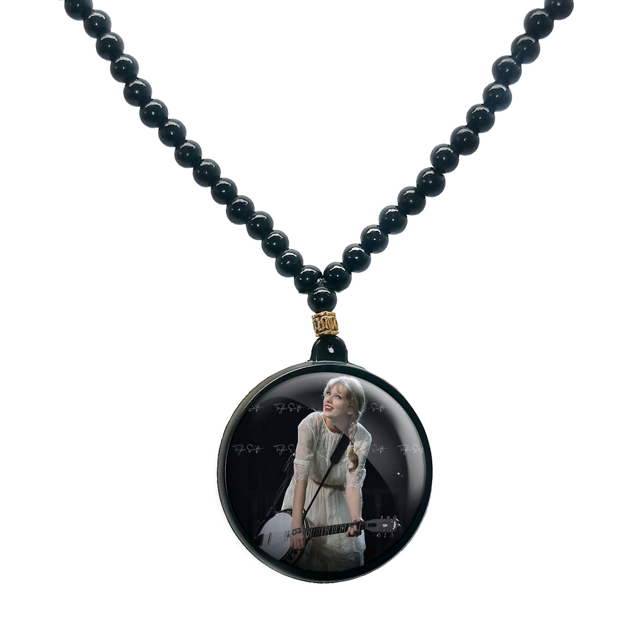 گردنبند پرمانه طرح تیلور سویفت کد pmd.2878 مدل دو طرفه