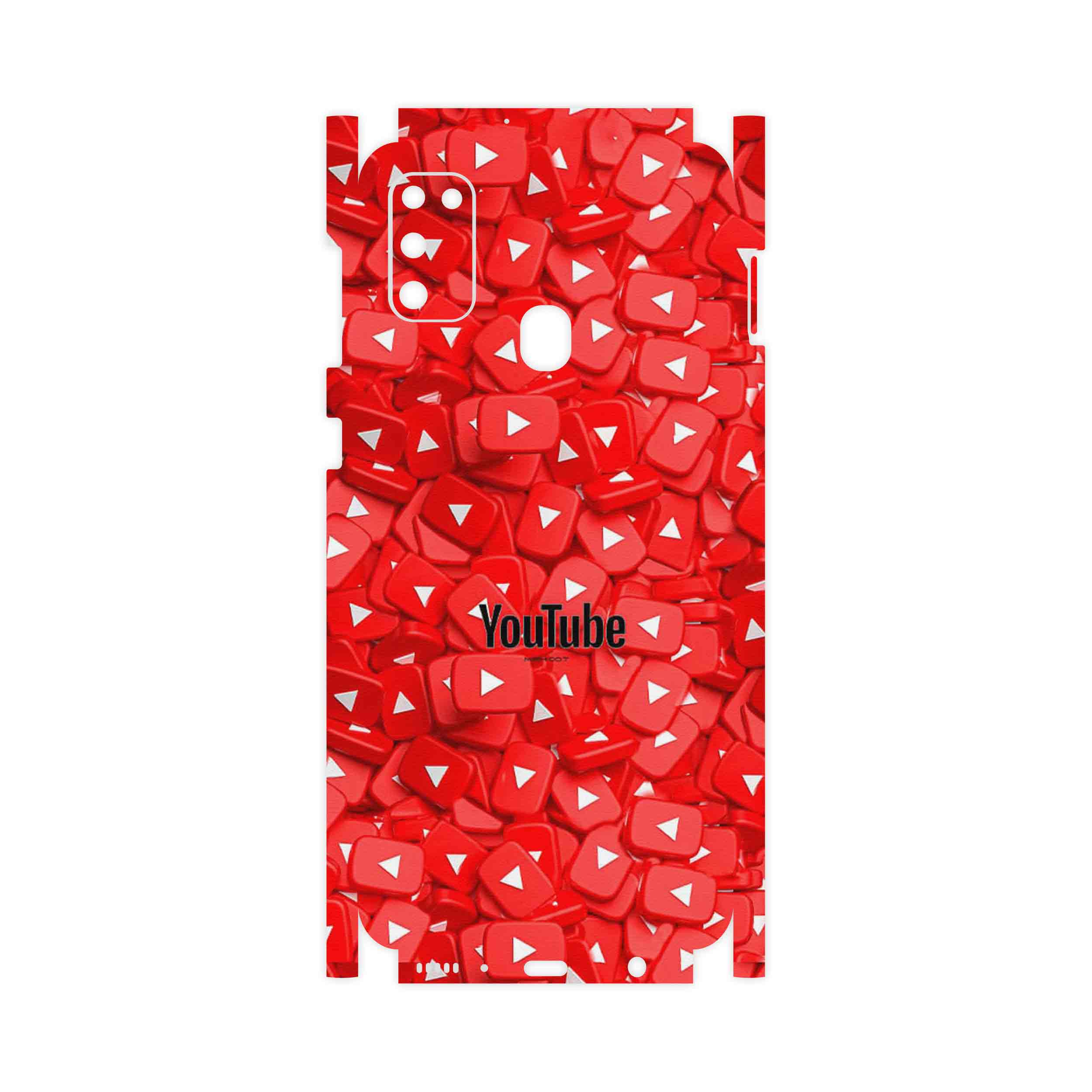 برچسب پوششی ماهوت مدل Youtube-FullSkin مناسب برای گوشی موبایل سامسونگ Galaxy M21